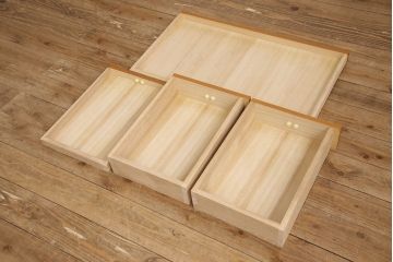 中古　美品　高級品　手造り工芸家具　凝ったつくりが魅力的な片袖机(文机、在宅ワーク、在宅用座机、在宅ワーク、在宅用ワークデスク)(R-053068)