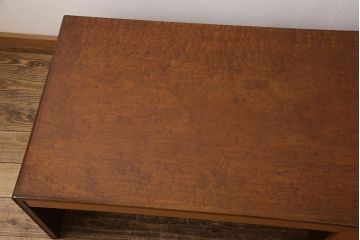 中古　美品　高級品　手造り工芸家具　凝ったつくりが魅力的な片袖机(文机、在宅ワーク、在宅用座机、在宅ワーク、在宅用ワークデスク)(R-053068)