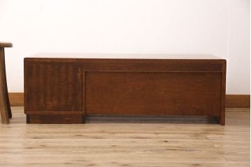 中古　美品　高級品　手造り工芸家具　凝ったつくりが魅力的な片袖机(文机、在宅ワーク、在宅用座机、在宅ワーク、在宅用ワークデスク)(R-053068)