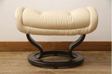 中古　超美品　EKORNES(エコーネス)　本革　ロイヤルシリーズ　オットマン付き　ストレスレスチェア(定価約46万円)(リクライニングチェア、アームチェア、椅子)(R-053071)