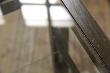和製アンティーク　レトロな佇まいが魅力的なガラスケース(ショーケース、店舗什器)(R-053074)
