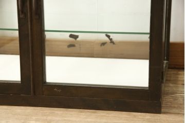 和製アンティーク　レトロな佇まいが魅力的なガラスケース(ショーケース、店舗什器)(R-053074)