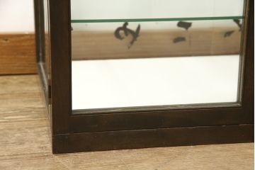 和製アンティーク　レトロな佇まいが魅力的なガラスケース(ショーケース、店舗什器)(R-053074)