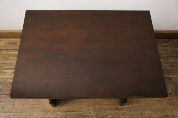 中古　美品　松本民芸家具　和モダンスタイルにおすすめの#12型茶卓(サイドテーブル、飾り台)(R-053076)