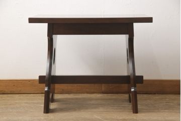 中古　美品　松本民芸家具　和モダンスタイルにおすすめの#12型茶卓(サイドテーブル、飾り台)(R-053076)