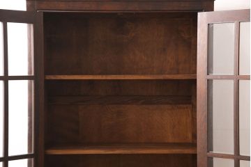 中古　美品　松本民芸家具　シックなインテリアと相性の良いC型書棚(ブックケース、本棚、本箱、飾り棚、収納棚、キャビネット)(定価約63万円)(R-053082)