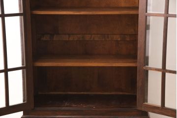 中古　美品　松本民芸家具　シックなインテリアと相性の良いC型書棚(ブックケース、本棚、本箱、飾り棚、収納棚、キャビネット)(定価約63万円)(R-053082)