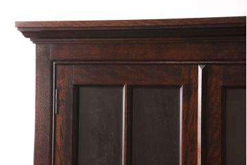 中古　美品　松本民芸家具　シックなインテリアと相性の良いC型書棚(ブックケース、本棚、本箱、飾り棚、収納棚、キャビネット)(定価約63万円)(R-053082)