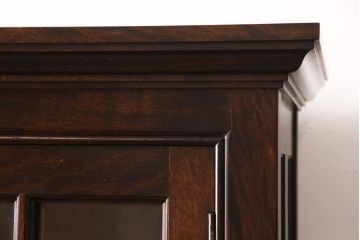 中古　美品　松本民芸家具　シックなインテリアと相性の良いC型書棚(ブックケース、本棚、本箱、飾り棚、収納棚、キャビネット)(定価約63万円)(R-053082)