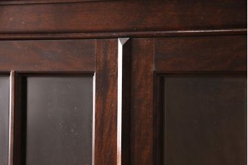 中古　美品　松本民芸家具　シックなインテリアと相性の良いC型書棚(ブックケース、本棚、本箱、飾り棚、収納棚、キャビネット)(定価約63万円)(R-053082)