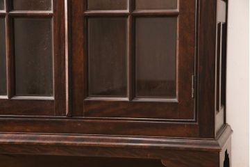 中古　美品　松本民芸家具　シックなインテリアと相性の良いC型書棚(ブックケース、本棚、本箱、飾り棚、収納棚、キャビネット)(定価約63万円)(R-053082)