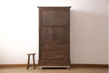 中古　美品　松本民芸家具　シックなインテリアと相性の良いC型書棚(ブックケース、本棚、本箱、飾り棚、収納棚、キャビネット)(定価約63万円)(R-053082)