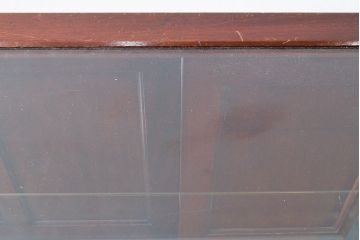 フランスアンティーク　マホガニー材　重厚感ある佇まいが目を引くガラスケース(ショーケース、カウンターテーブル、店舗什器)(R-053085)