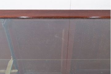 フランスアンティーク　マホガニー材　重厚感ある佇まいが目を引くガラスケース(ショーケース、カウンターテーブル、店舗什器)(R-053085)