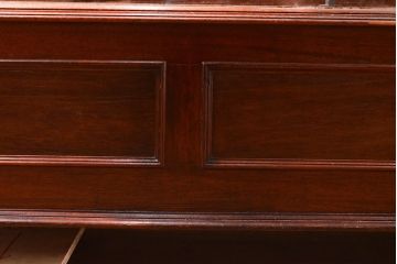 フランスアンティーク　マホガニー材　重厚感ある佇まいが目を引くガラスケース(ショーケース、カウンターテーブル、店舗什器)(R-053085)