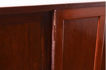 フランスアンティーク　マホガニー材　重厚感ある佇まいが目を引くガラスケース(ショーケース、カウンターテーブル、店舗什器)(R-053085)