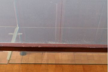 フランスアンティーク　マホガニー材　重厚感ある佇まいが目を引くガラスケース(ショーケース、カウンターテーブル、店舗什器)(R-053085)