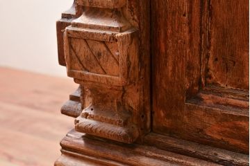 フランスアンティーク パイン材 味わいのある佇まいが最高の雰囲気を醸し出すカウンターテーブル(サイドボード、キャビネット、引き出し、店舗什器)(R-053087)