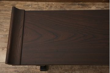 和製アンティーク　総ケヤキ材　上質な和の空間づくりにぴったりな文机(ローテーブル、座机、センターテーブル、花台)(R-053088)