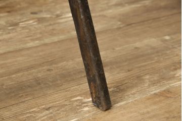 フランスアンティーク　スチール　一風変わったデザインが面白い脚立(ラダー、ステップ、飾り台)(R-053089)