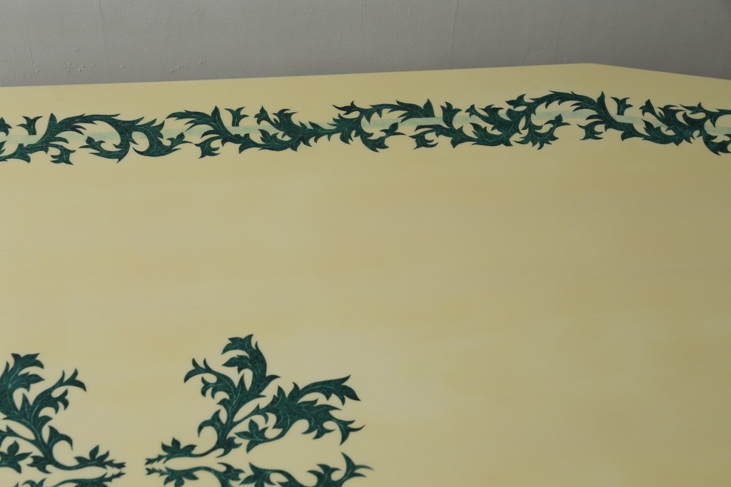 中古　フランス高級家具　八角形の天板が珍しい!お洒落なデザインが魅力の大型ダイニングテーブル　定価約130万円　(R-053090)