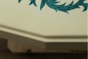 中古　フランス高級家具　八角形の天板が珍しい!お洒落なデザインが魅力の大型ダイニングテーブル　定価約130万円　(R-053090)