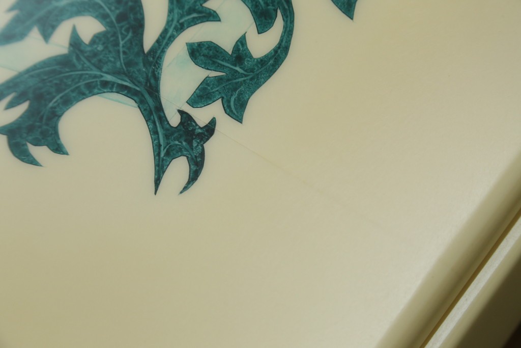 中古　フランス高級家具　八角形の天板が珍しい!お洒落なデザインが魅力の大型ダイニングテーブル　定価約130万円　(R-053090)