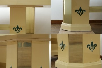 中古　フランス高級家具　八角形の天板が珍しい!お洒落なデザインが魅力の大型ダイニングテーブル　定価約130万円　(R-053090)