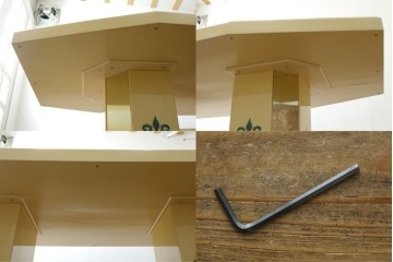 中古　フランス高級家具　八角形の天板が珍しい!お洒落なデザインが魅力の大型ダイニングテーブル　定価約130万円　(R-053090)