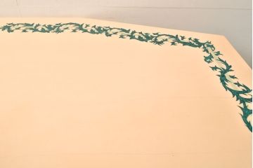 中古　フランス高級家具　八角形の天板が珍しい!お洒落なデザインが魅力の大型ダイニングテーブル(4人掛け、6人掛け、食卓)(定価約130万円)(R-053090)