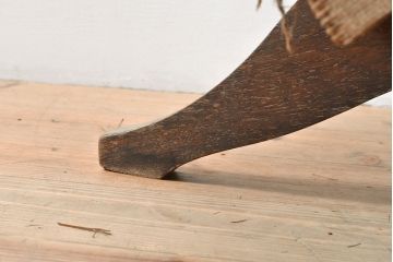 和製アンティーク　大正ロマン　ナラ材　レトロな佇まいが目を引く回転椅子(ドクターチェア、デスクチェア、回転イス、アームチェア)(R-053094)