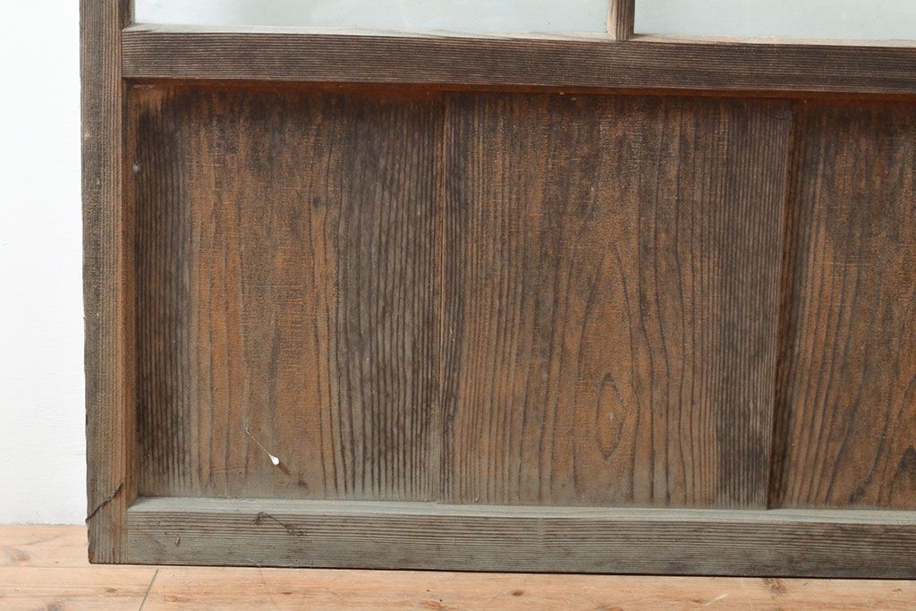 アンティーク建具　どこか懐かしさを感じるガラス戸1枚(引き戸、建具)(R-053095)