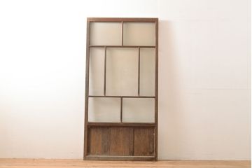 アンティーク建具　どこか懐かしさを感じるガラス戸1枚(引き戸、建具)(R-053095)