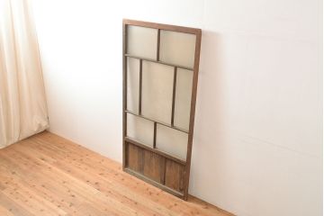 アンティーク建具　どこか懐かしさを感じるガラス戸1枚(引き戸、建具)(R-053095)