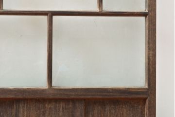 アンティーク建具　どこか懐かしさを感じるガラス戸1枚(引き戸、建具)(R-053095)