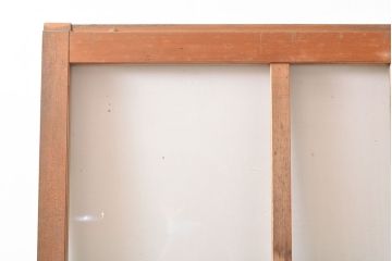 アンティーク建具　ダイヤガラス・銀モールガラス　使い込まれた風合いが趣溢れるガラス戸1枚(引き戸、建具)(R053096)