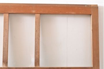 アンティーク建具　ダイヤガラス・銀モールガラス　使い込まれた風合いが趣溢れるガラス戸1枚(引き戸、建具)(R053096)
