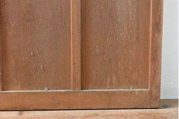 アンティーク建具　ダイヤガラス・銀モールガラス　使い込まれた風合いが趣溢れるガラス戸1枚(引き戸、建具)(R053096)