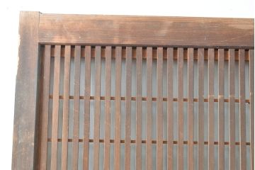 アンティーク建具　情緒溢れる和の空間づくりにおすすめな裏障子付き格子戸1枚(引き戸、建具)(R-053099)