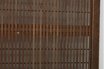 アンティーク建具　情緒溢れる和の空間づくりにおすすめな裏障子付き格子戸1枚(引き戸、建具)(R-053099)