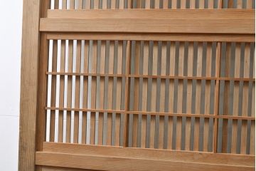 アンティーク建具　情緒溢れる和の空間づくりにおすすめな裏障子付き格子戸1枚(引き戸、建具)(R-053099)
