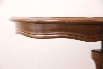 中古　イタリア製　美しい曲線のデザインが魅力的なリフティングテーブル(ダイニングテーブル、ラウンドテーブル)(R-053113)