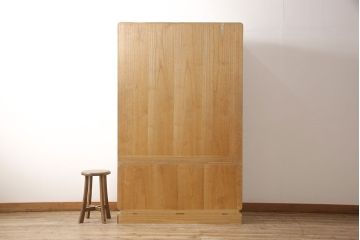 中古　美品　伝統工芸士・會田勝平作　総桐箪笥(桐たんす、和タンス、胴厚、四方丸)(定価約150万円)(R-053114)