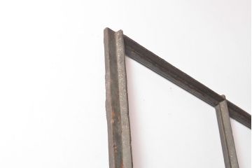 フランスアンティーク　鋳物　レア品!小窓が付いた珍しいデザインが魅力の格子(格子窓、明り取り、明かり取り、建具、ディスプレイ)(R-053119)