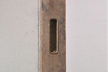 アンティーク建具　ダイヤガラス　枡格子に施された凝った意匠がアクセントになるガラス戸1枚(引き戸、建具)(R-053120)