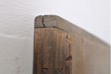 アンティーク建具　ダイヤガラス　枡格子に施された凝った意匠がアクセントになるガラス戸1枚(引き戸、建具)(R-053120)