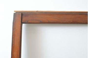 アンティーク建具　総ケヤキ材　長い時を経た風合いが味わい深いガラス戸1枚(引き戸、建具)(R-053122)