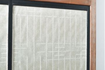 アンティーク建具　組子細工が雅やかな雰囲気を演出する組子入り扉1枚(ドア、障子戸、格子戸、建具)(R-053123)