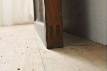 アンティーク建具　組子細工が雅やかな雰囲気を演出する組子入り扉1枚(ドア、障子戸、格子戸、建具)(R-053123)