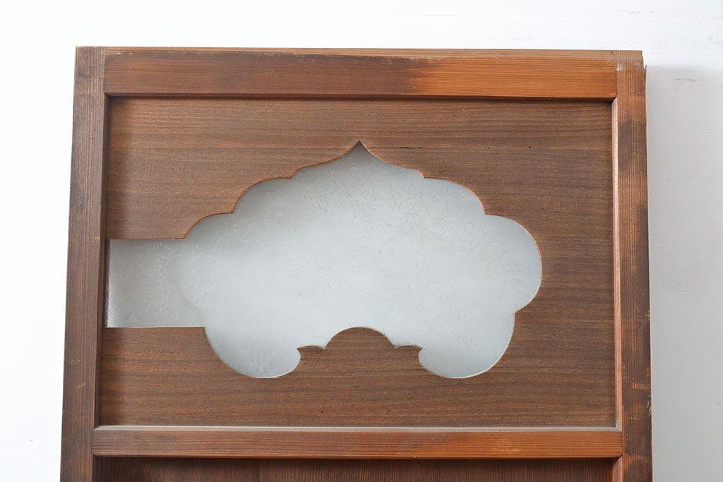 アンティーク建具　凝ったデザインが目を引く引き戸1枚(板戸、格子戸、建具)(R-053126)